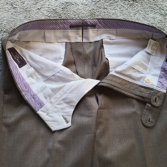 Jack Victor 1913 Luxury Collection Brown 5-Pocket Wool Pant 34/32 - Picture 3 of 5